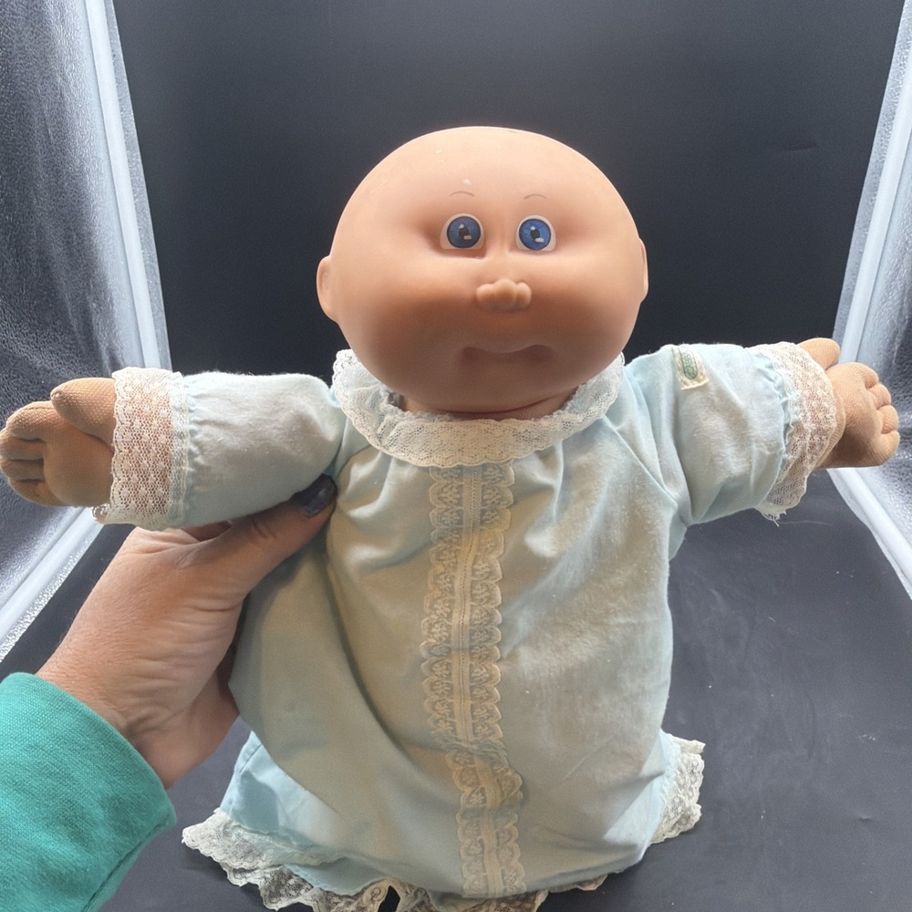 VTG 70-80's Cabbage patch kid Baby bald boy blue eyes Xavier Roberts signed